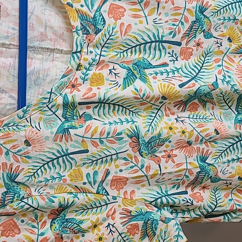 Duluth Trading Co NoGA Naturale Short Sleeve Dress Womens S Print Pockets - Picture 2 of 5